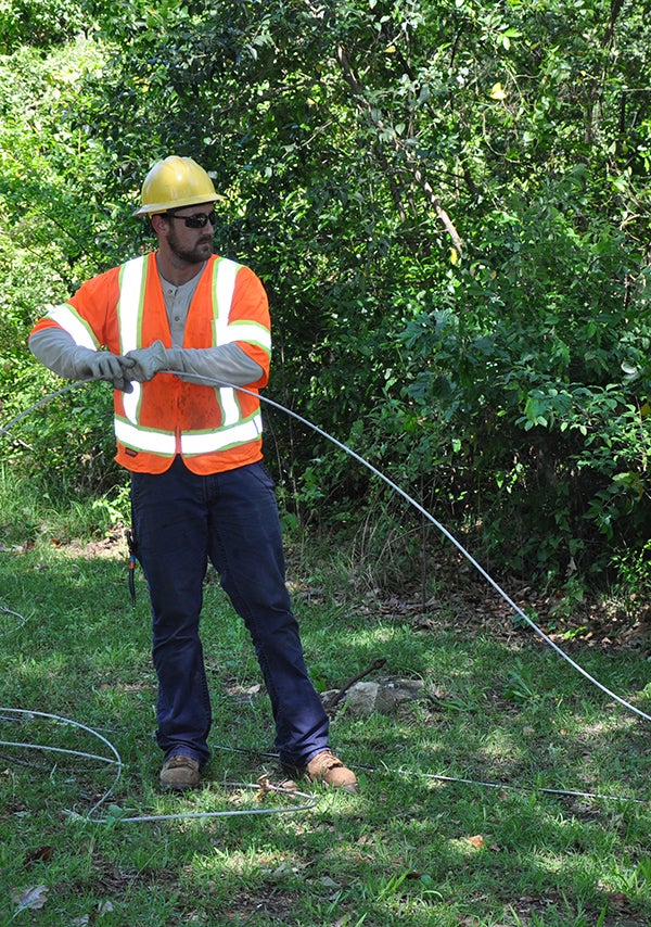 Lineman working