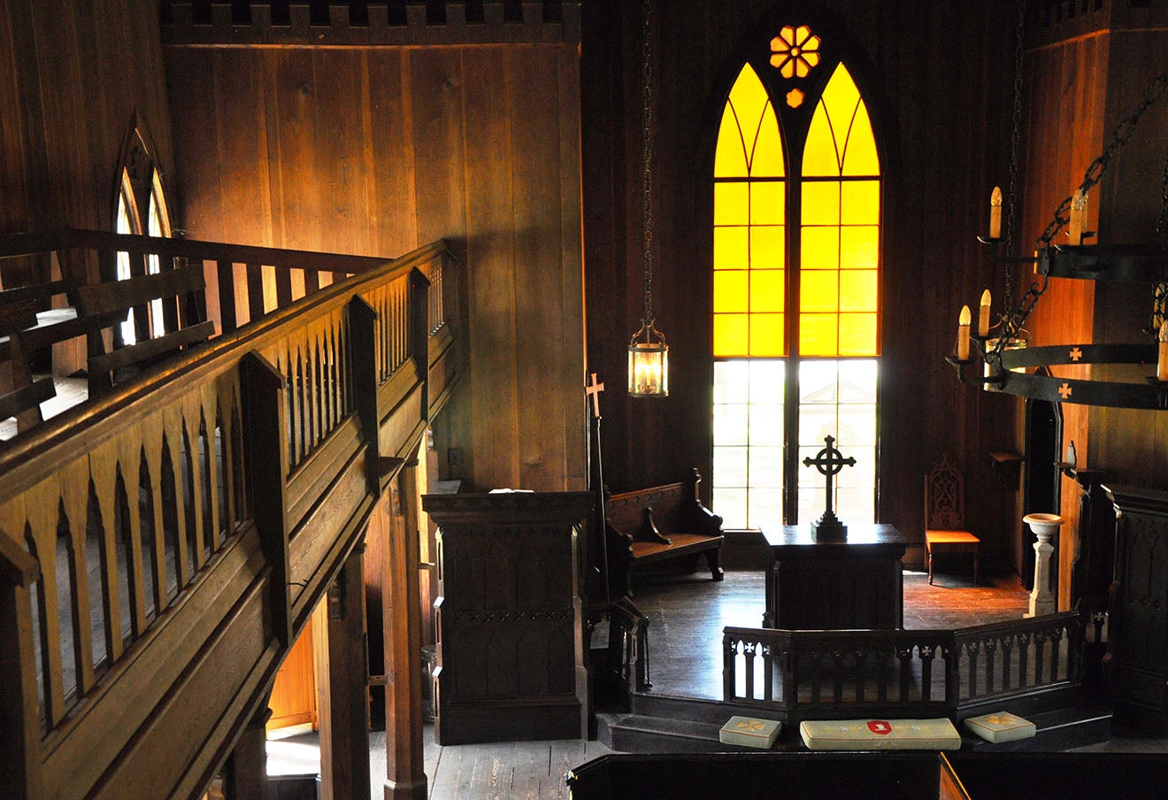 Zion Episcopal Church sanctuary view from the gallery